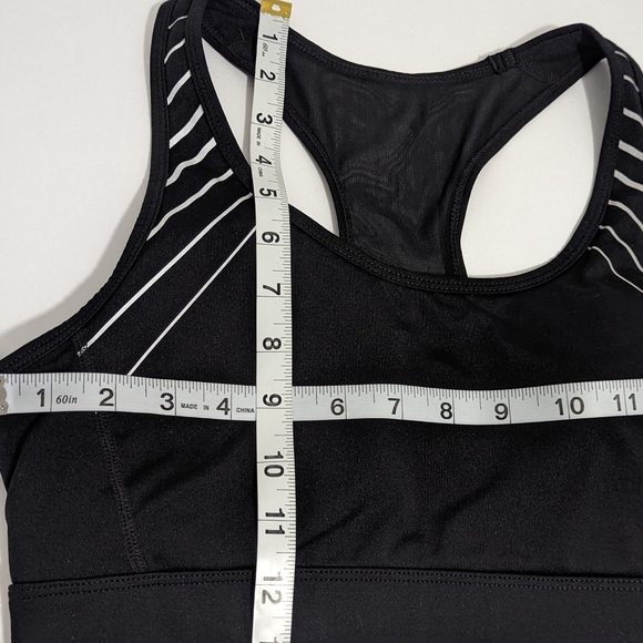 Reebok Racerback Black Sports Bra with Removable Pads Women's Size Large - Picture 3 of 8